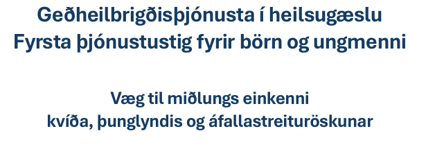 Linkur að Handbók í geðheilbrigðisþjónustu barna í heilsugæslu